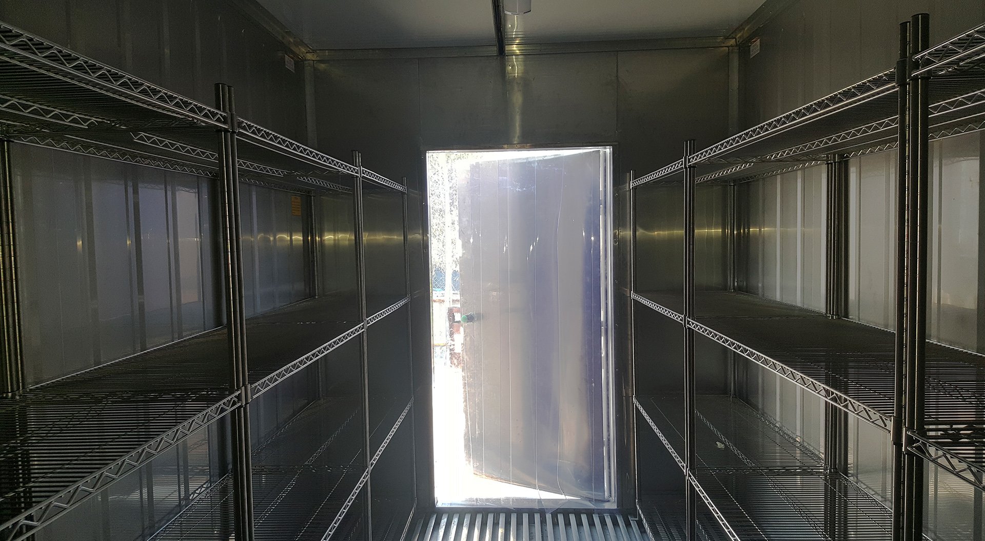 uae food bank reefer container interior